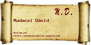 Madacsi Dávid névjegykártya